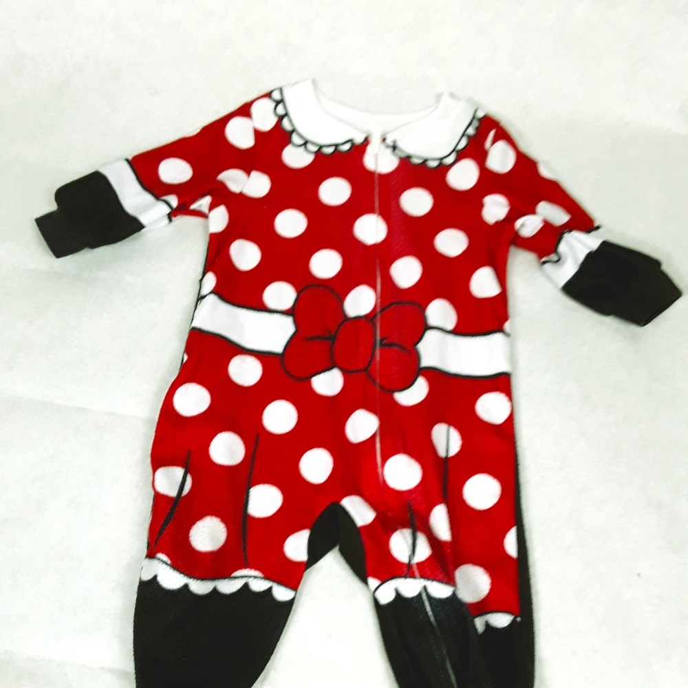 Disney Minnie Mouse 12m Girl Pajamas Polka Dots